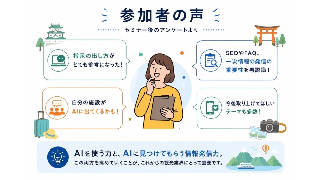 参加者からも実務に活かせるとの声